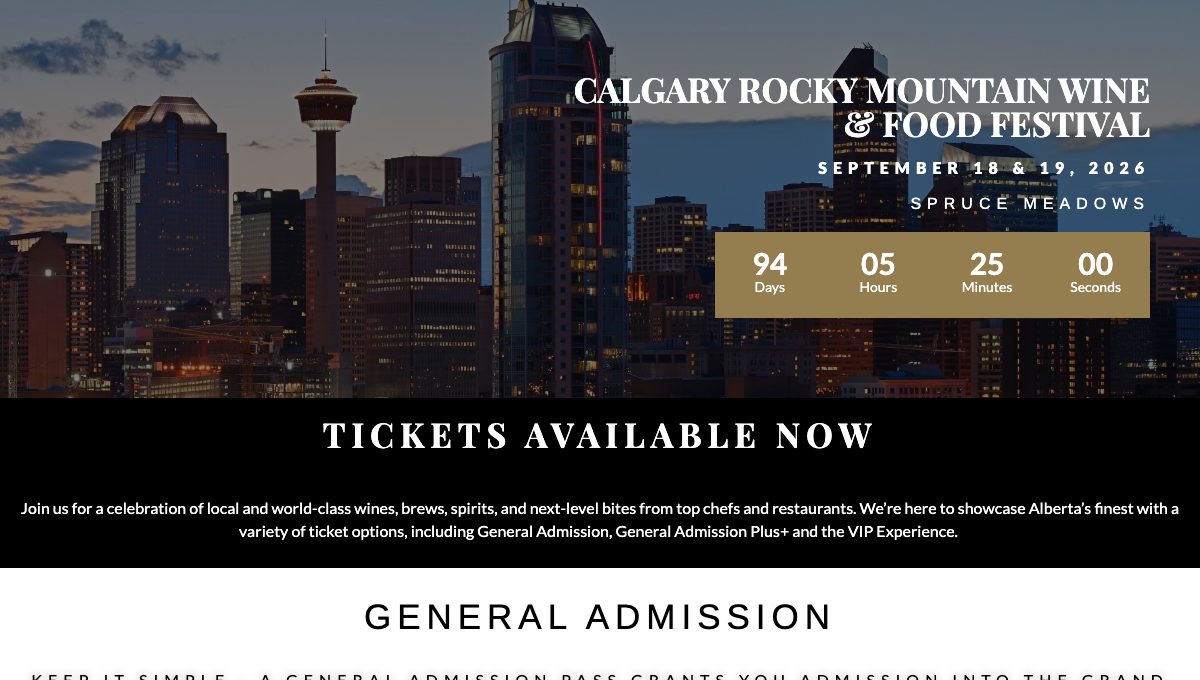 Calgary Rocky Mountain Wine & Food Festival