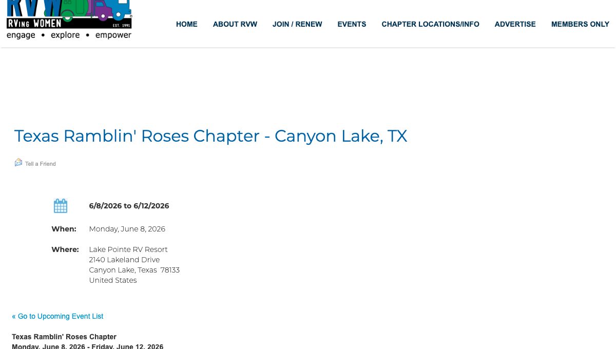 Texas Ramblin' Roses Chapter - Canyon Lake, TX