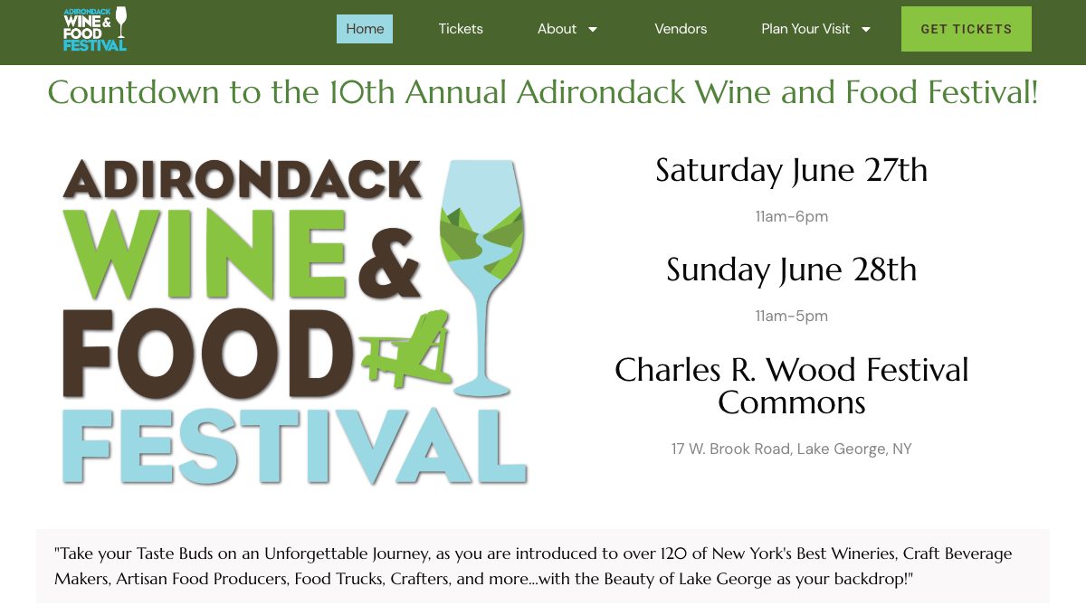 Adirondack Wine & Food Festival