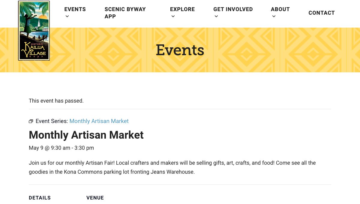Monthly Artisan Market