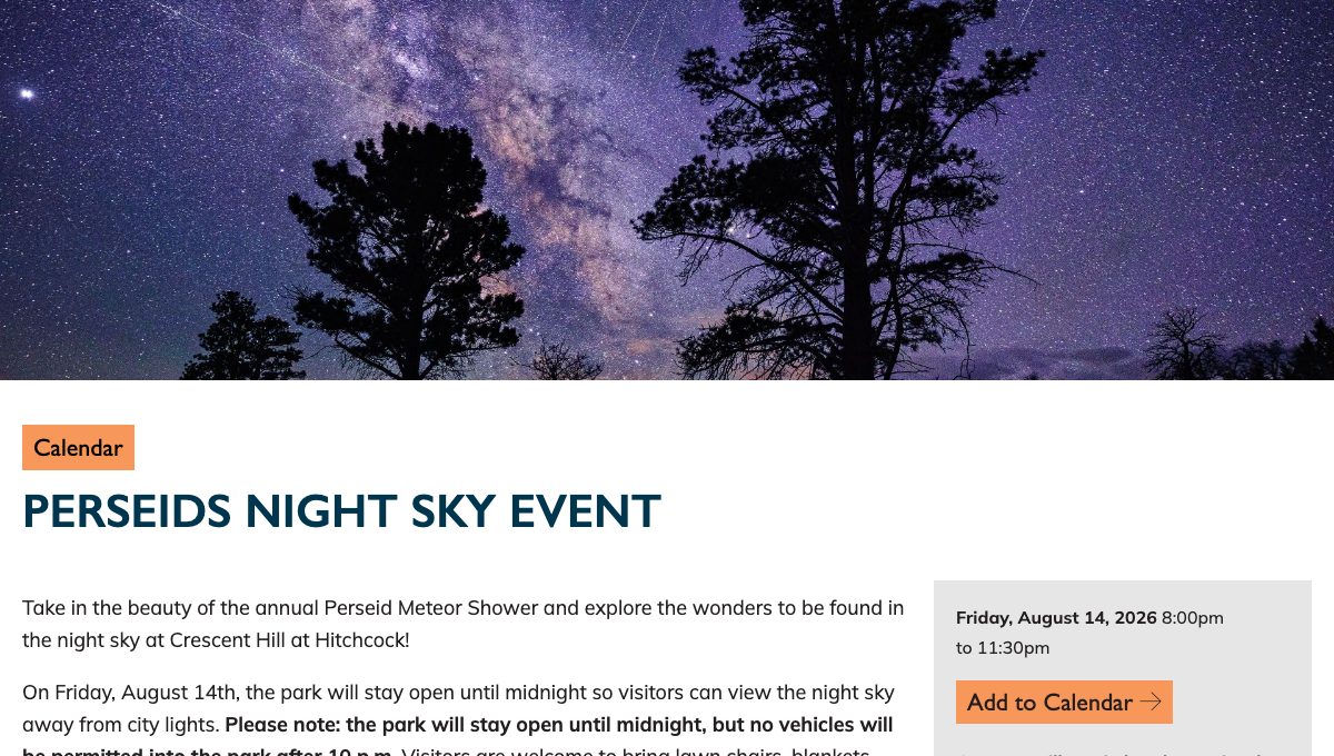 Perseids Night Sky Event