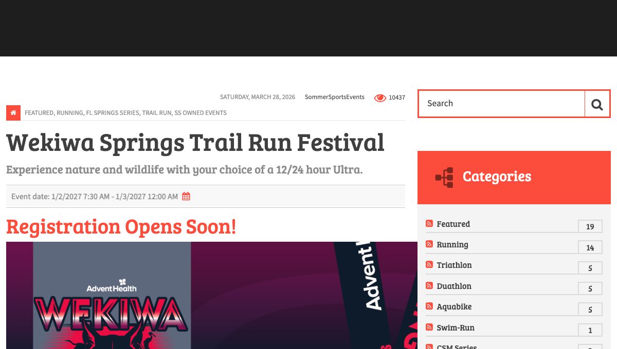 Wekiwa Springs Trail Run Festival