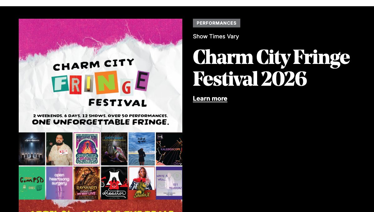 Charm City Fringe Festival 2026