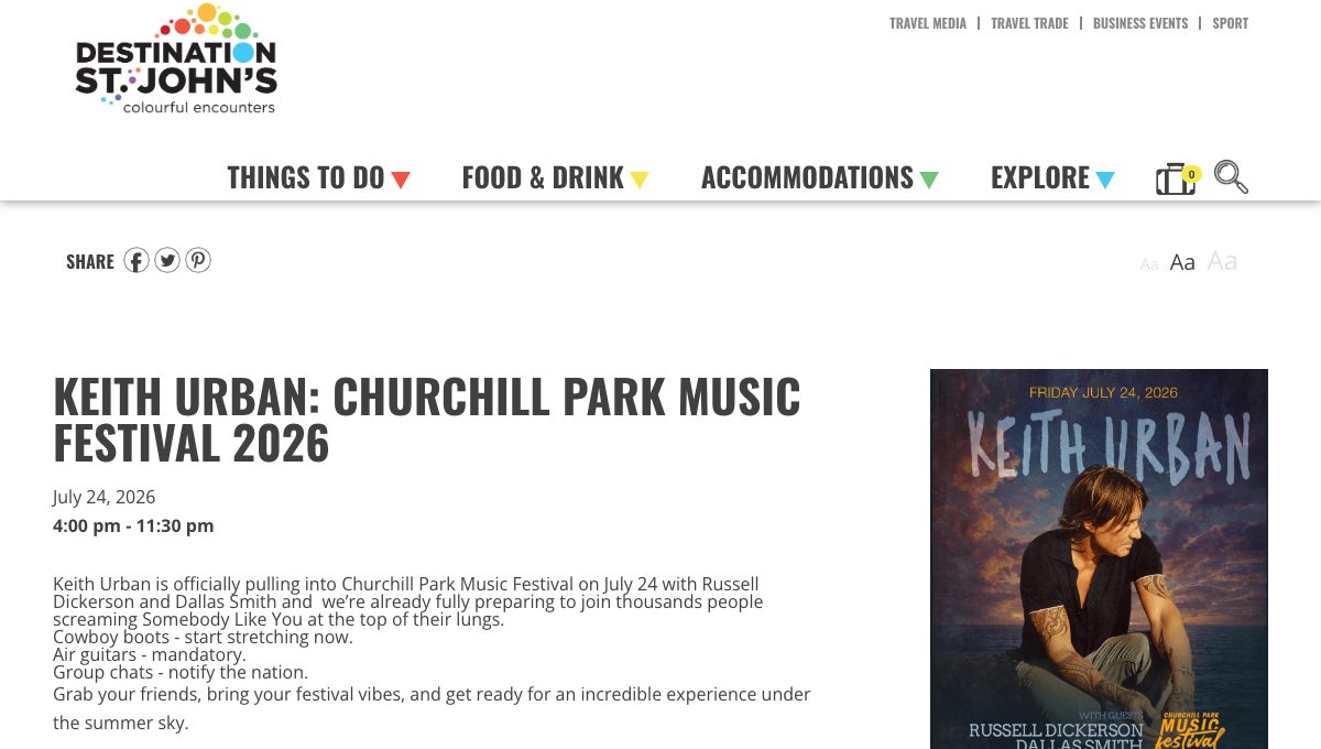 Keith Urban: Churchill Park Music Festival 2026