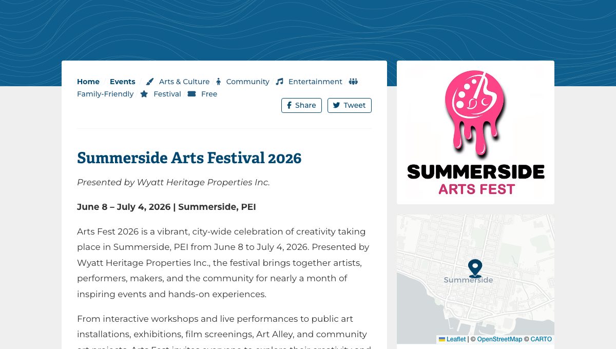 Summerside Arts Festival 2026