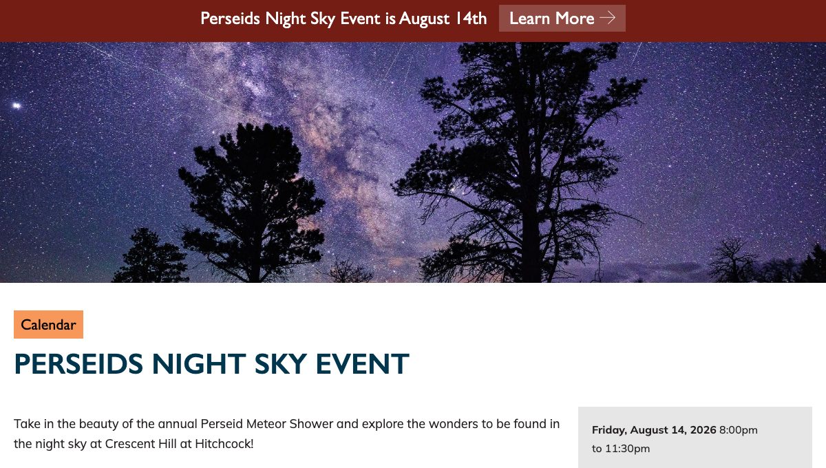 Perseids Night Sky Event