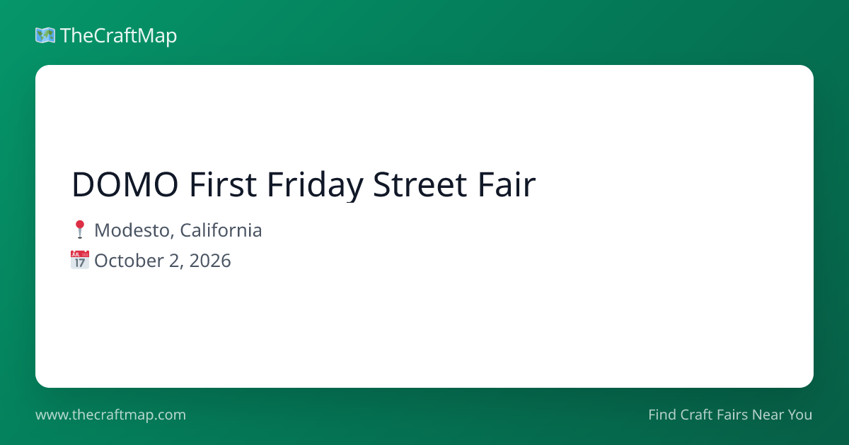 DOMO First Friday Street Fair