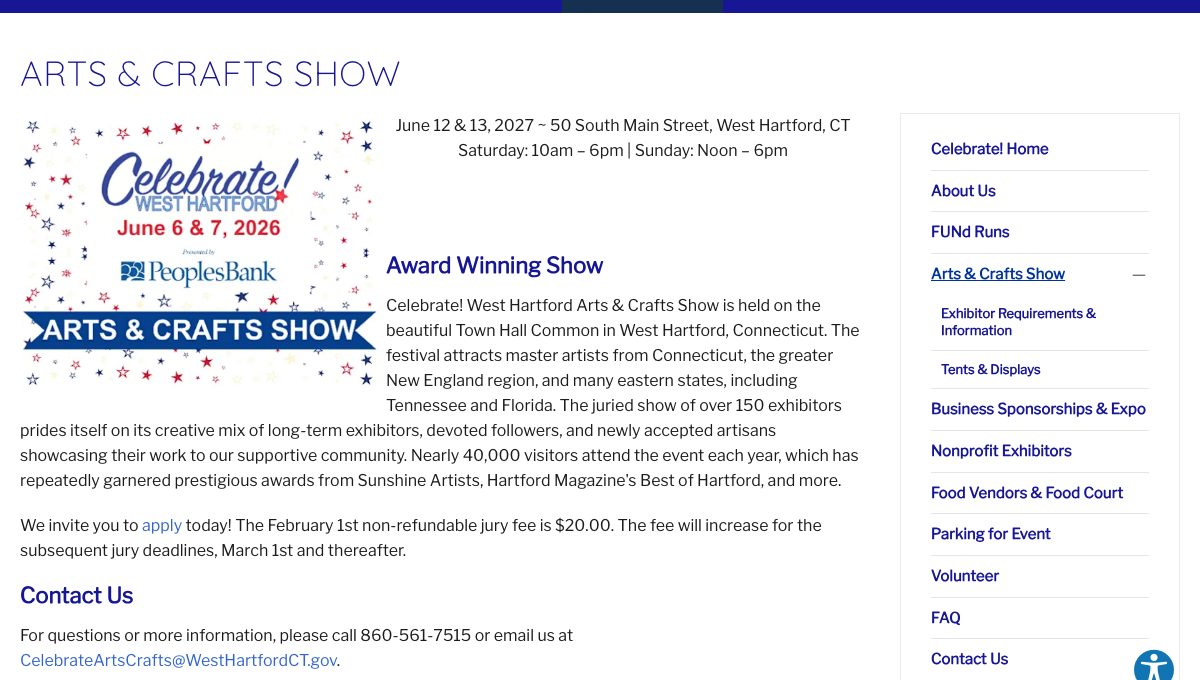 Celebrate! West Hartford Arts & Crafts Show